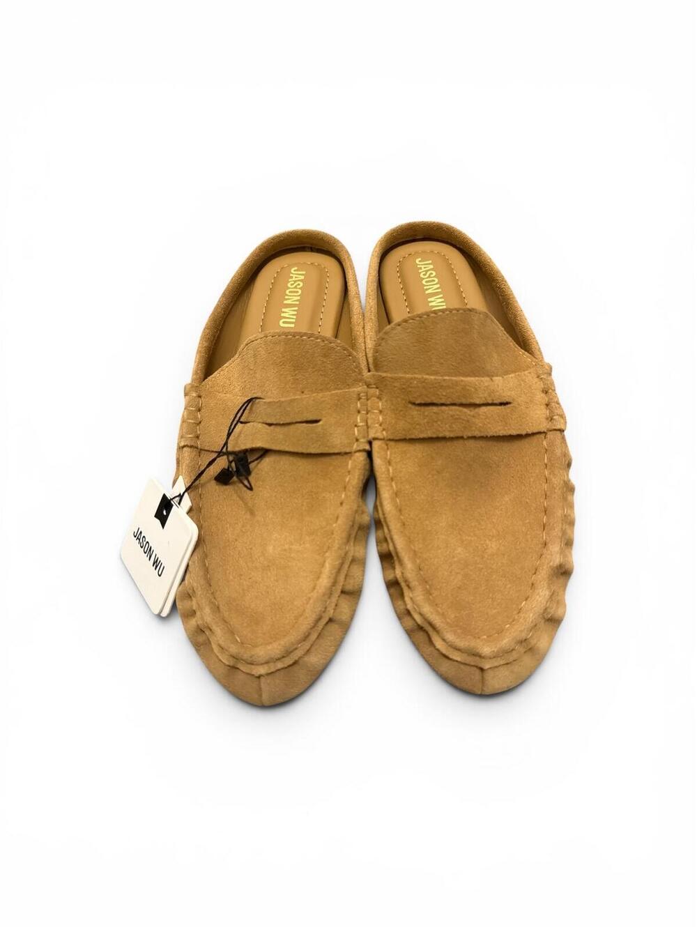 Jason Wu Tan Suede Slip-On Loafers size 9.5 - Picture 4 of 5